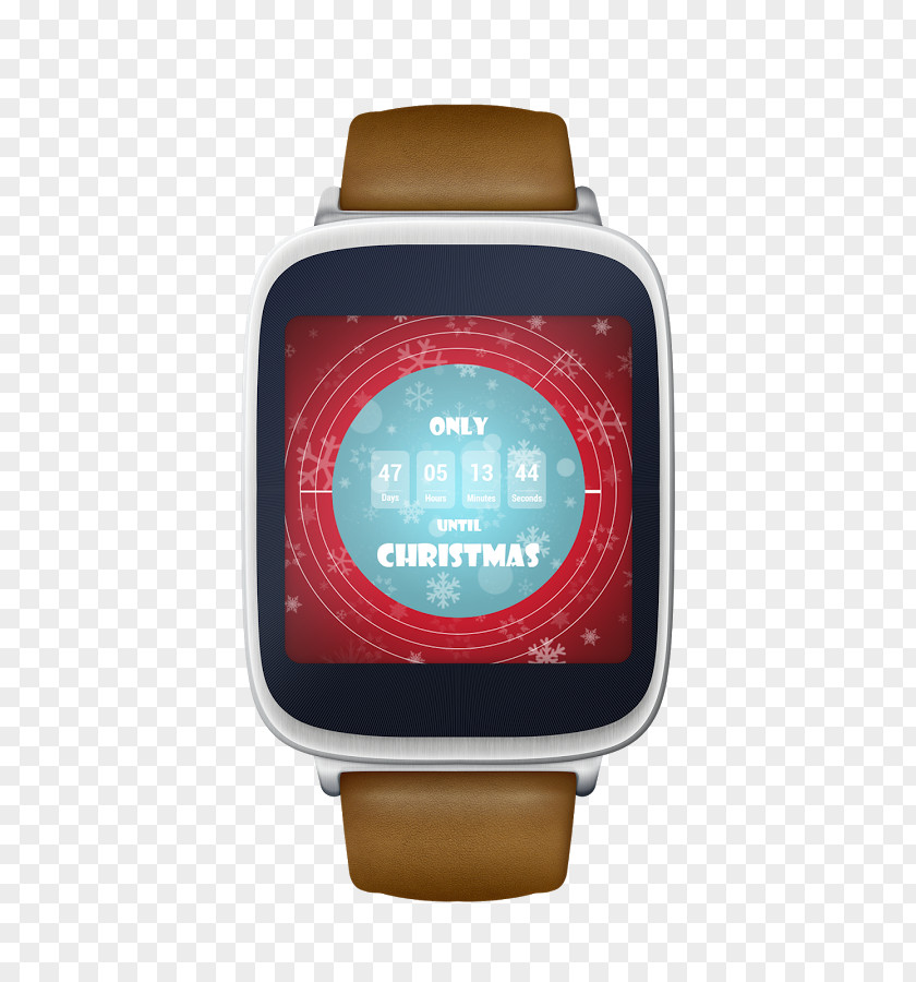 Christmas Countdown Asus ZenWatch Smartwatch Android Clock PNG