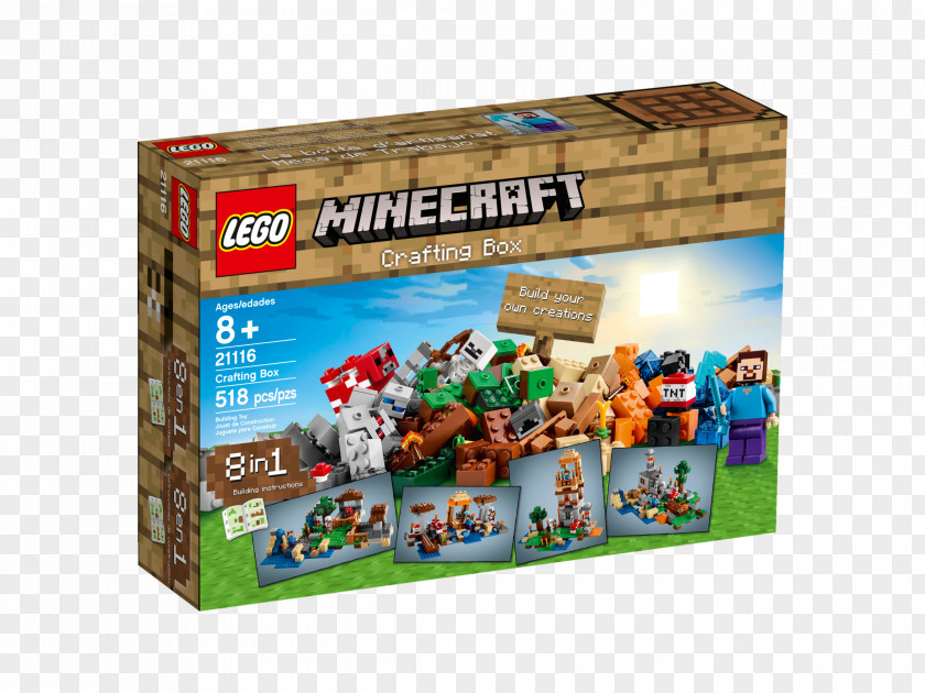 Lego Minecraft LEGO 21116 Crafting Box Toy PNG