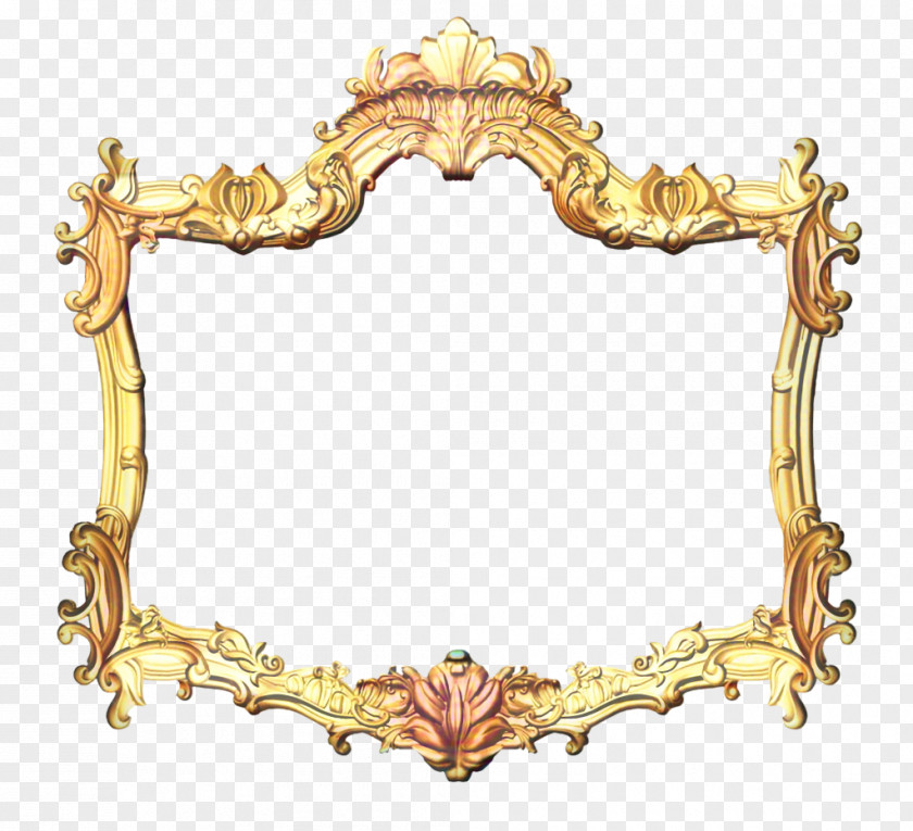 Metal Interior Design Gold Frame PNG