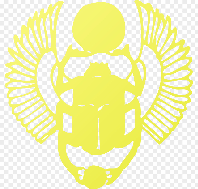 Yellow Scarabaeoidea Circle Design PNG