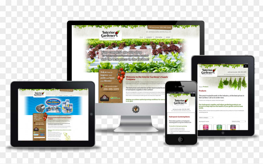 Design Interior Gardener's Supply Company E-commerce Web Page PNG