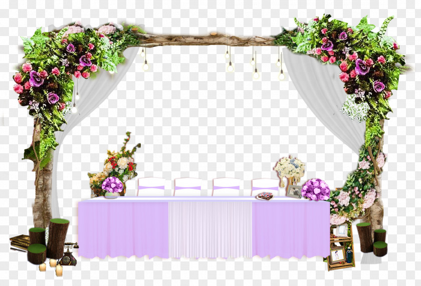 Garden Wedding Decoration Floral Design Reception PNG