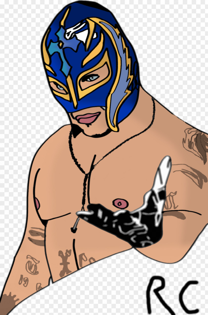 Rey Mysterio Professional Wrestler Drawing Cartoon Wrestling Mask Pin PNG