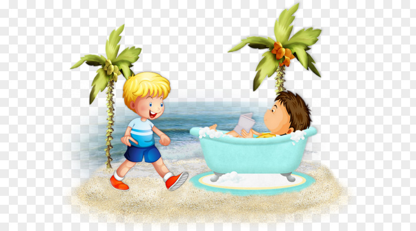 Background Boy Cartoon Island Illustration PNG