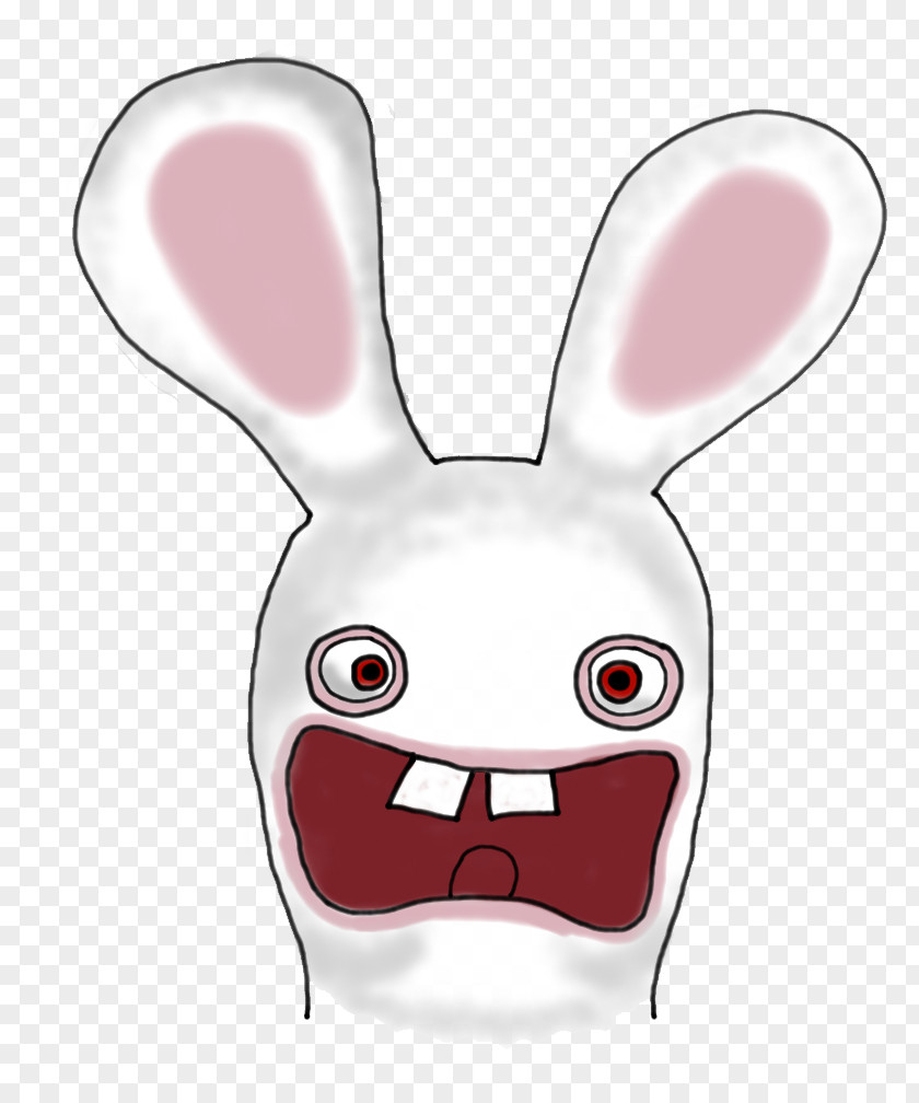 Raving Rabbids Easter Bunny Whiskers Snout Pink M PNG