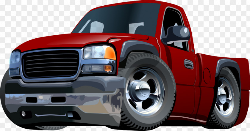 Vector Red Truck Pickup Cartoon Royalty-free PNG