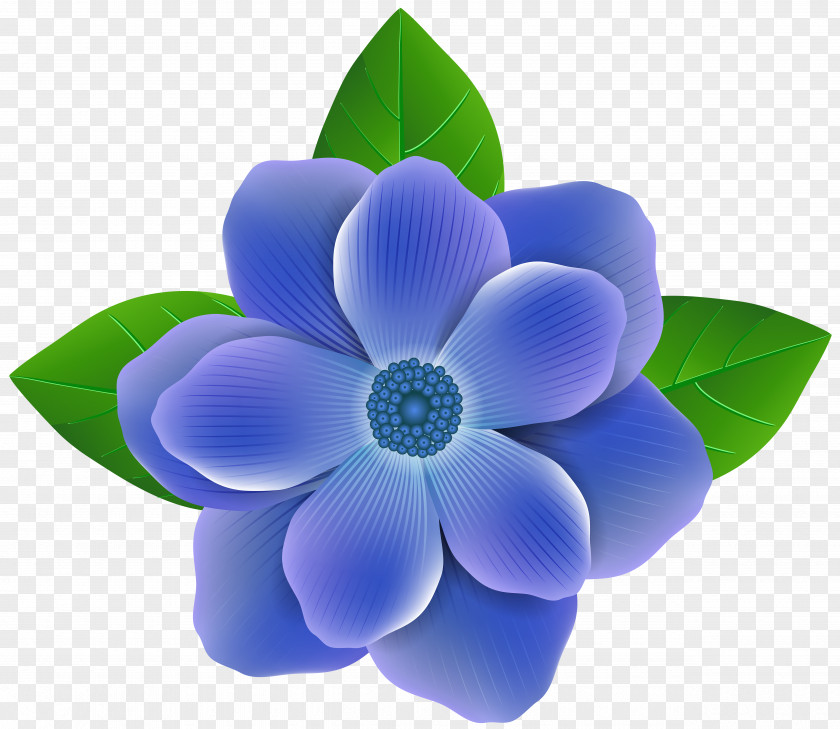 Flower Clipart Blue Clip Art PNG