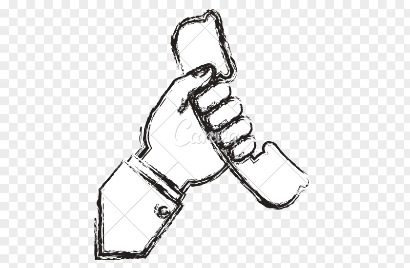 Hand Holding Drawing Line Art PNG