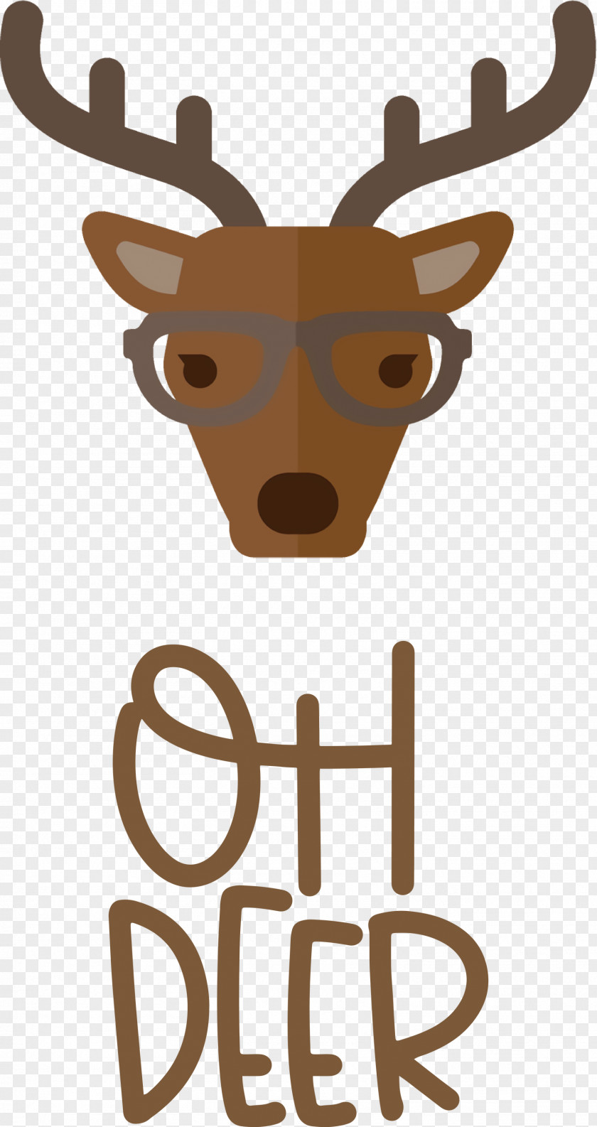 OH Deer Rudolph Christmas PNG