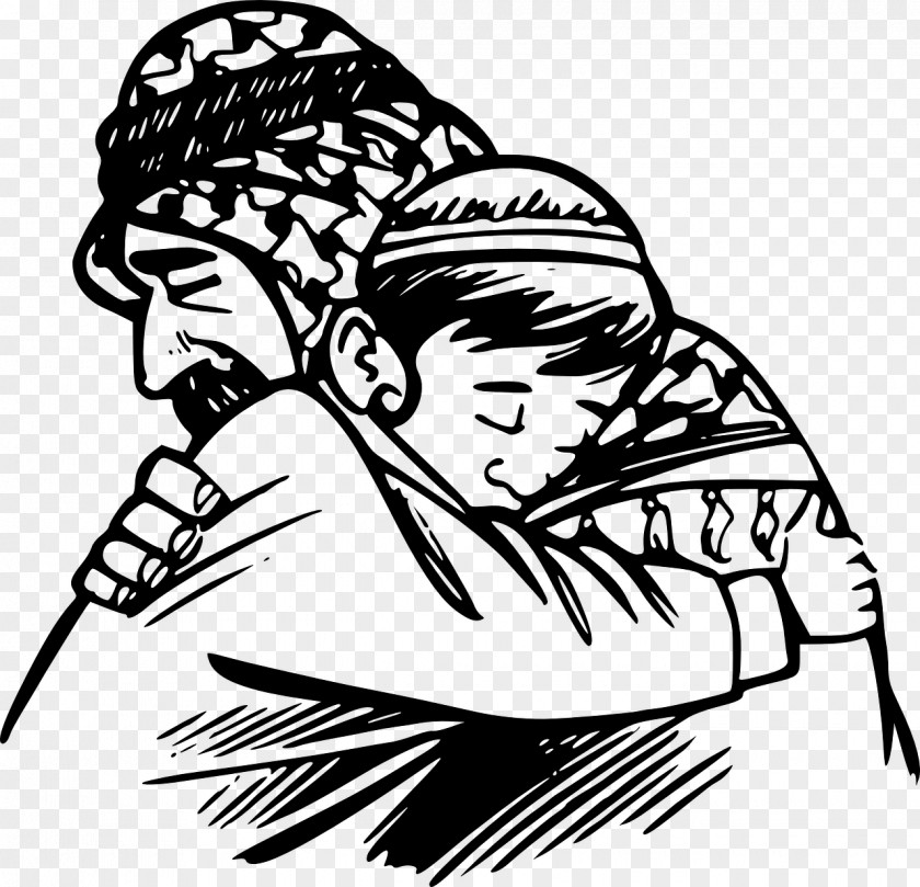 Saudi Father Hug Clip Art PNG