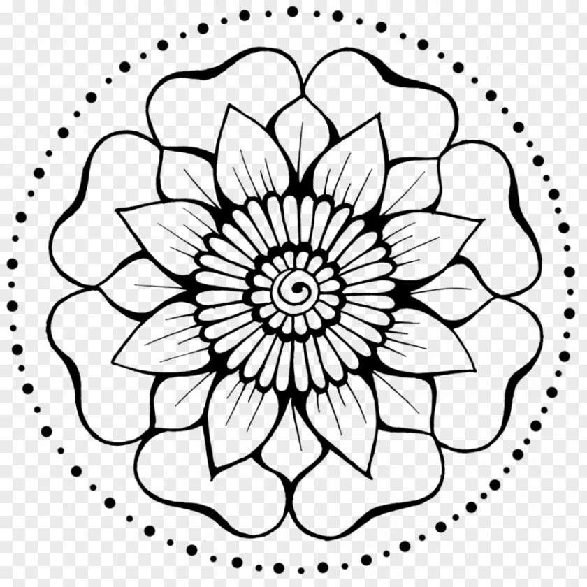 Henna Flower Mehndi Art PNG