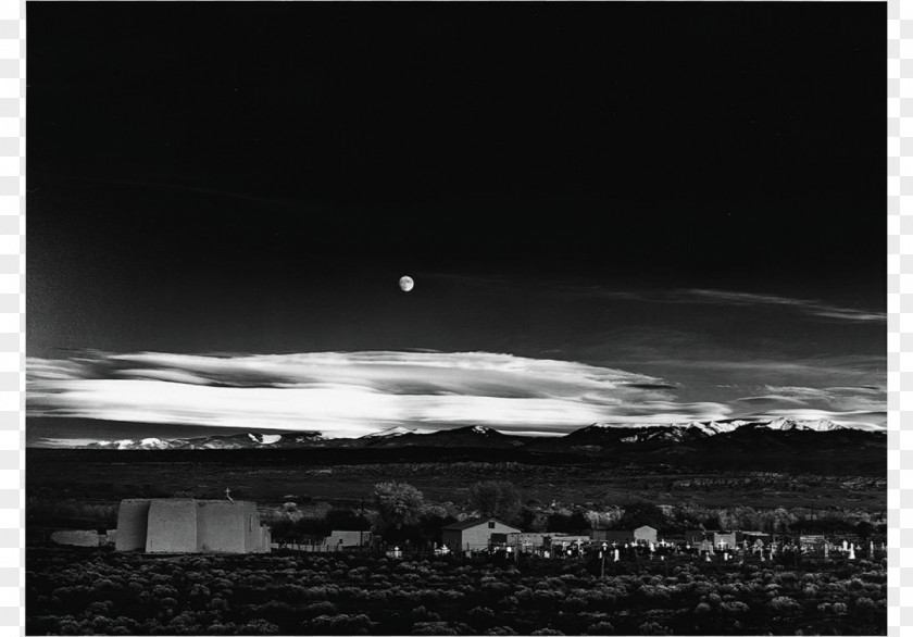 Photographer Moonrise, Hernandez, New Mexico, 1941 Photography PNG