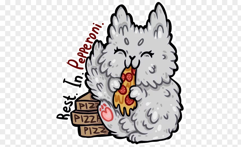 Pizza Pepperoni Whiskers Sticker Clip Art PNG