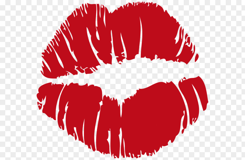 Red Lipstick Kiss Clip Art PNG