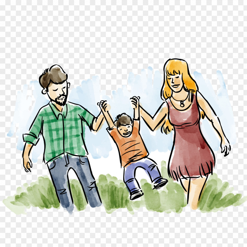 Vector Happy Family Euclidean Son Father PNG