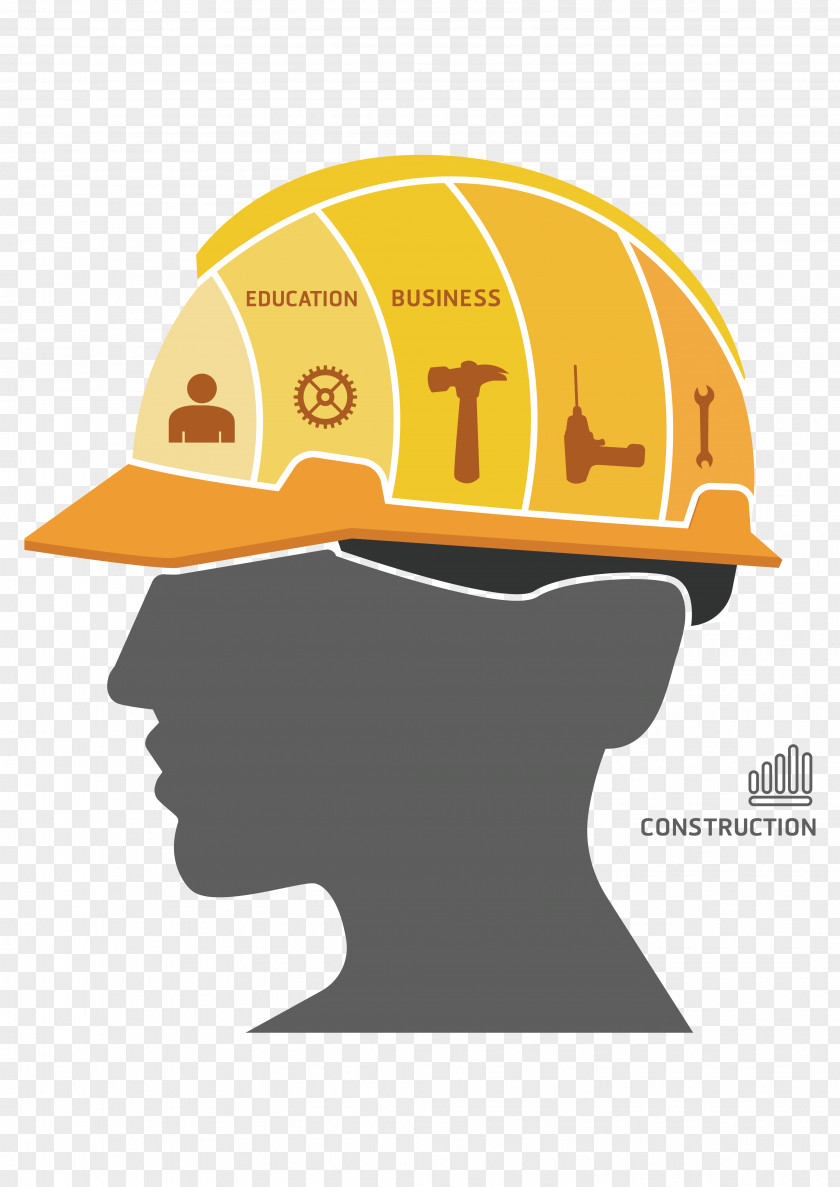 Helmet Infographic Architectural Engineering Template Logo PNG