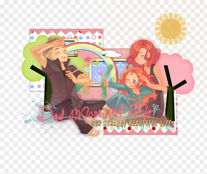 Mother And Father Cartoon Pink M Font PNG