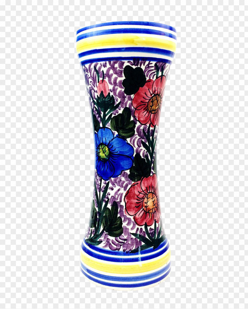 Hand-painted Flower Material Vase Table-glass PNG