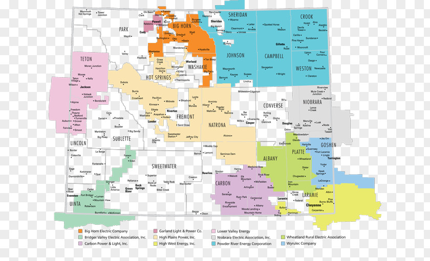 Map WREA – Wyoming Rural Electric Association Carey Avenue Water Resources Email PNG