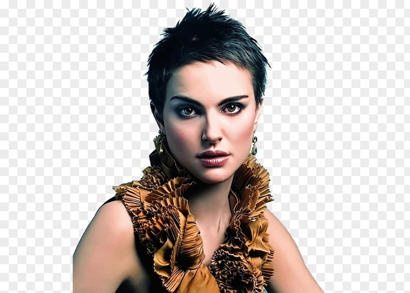 Natalie Portman Pixie Cut Hairstyle Short Hair PNG