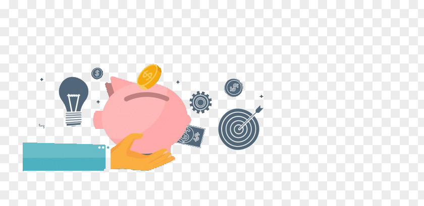 Holding Piggy Bank PNG