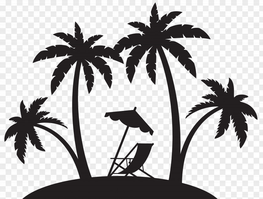 Palms And Beach Chair Silhouette Clip Art California State University, Long Los Angeles White House Black Market The Center PNG