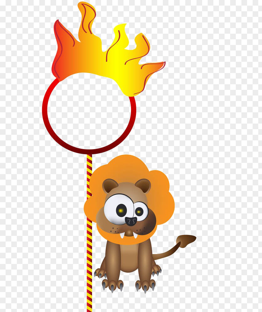 Cartoon Lion Torch Circus Royalty-free Photography Illustration PNG