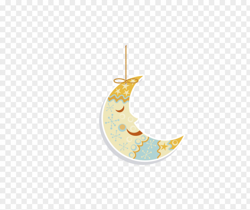 Hand-painted Cartoon Moon Illustration PNG