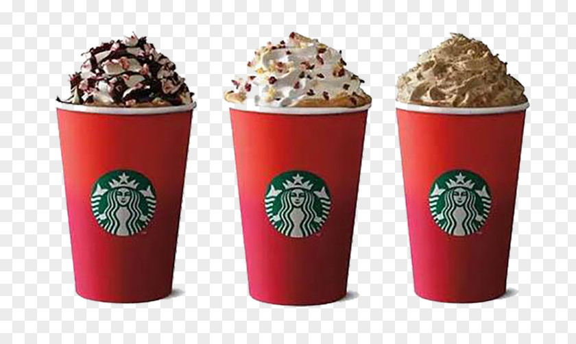 Red Starbucks Cup Latte Coffee Espresso Christmas PNG