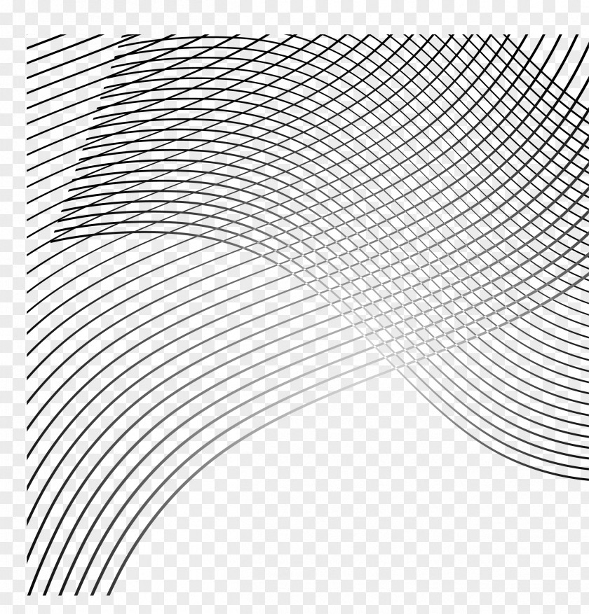 Black Lines Curve Line Euclidean Vector PNG