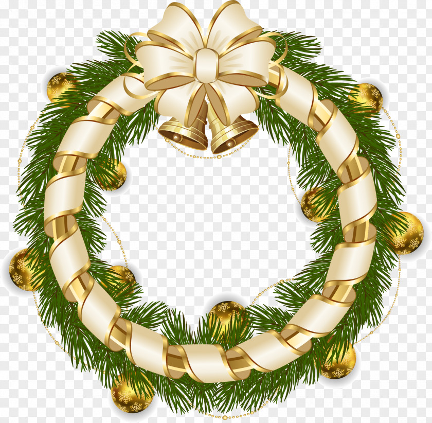 Cartoon Green Grass Ring Christmas Ornament Illustration PNG