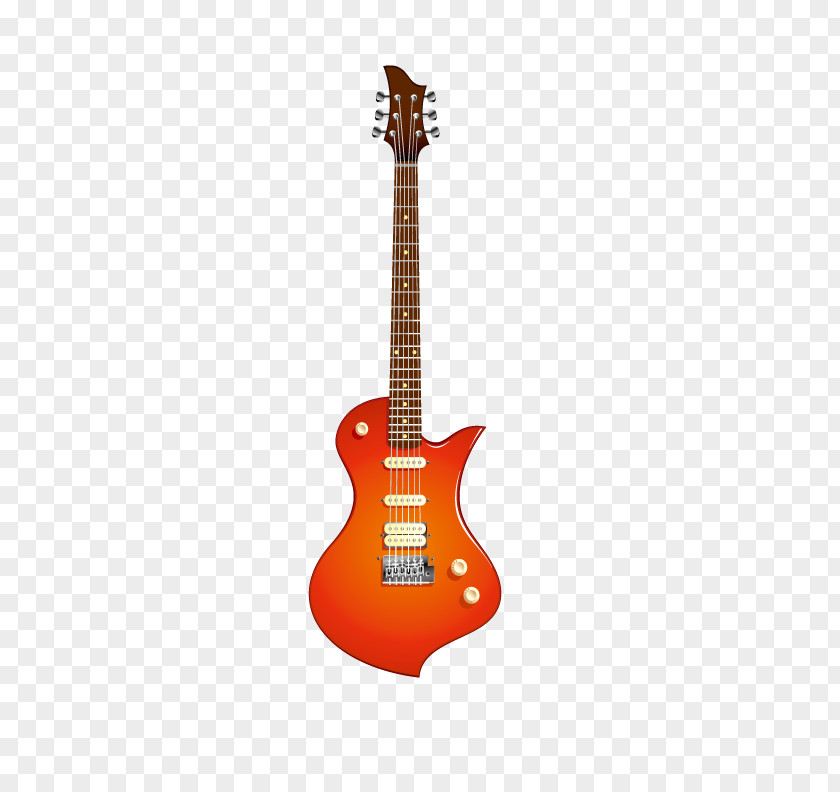 Red Electric Guitar Bass Musical Instrument Acoustic PNG