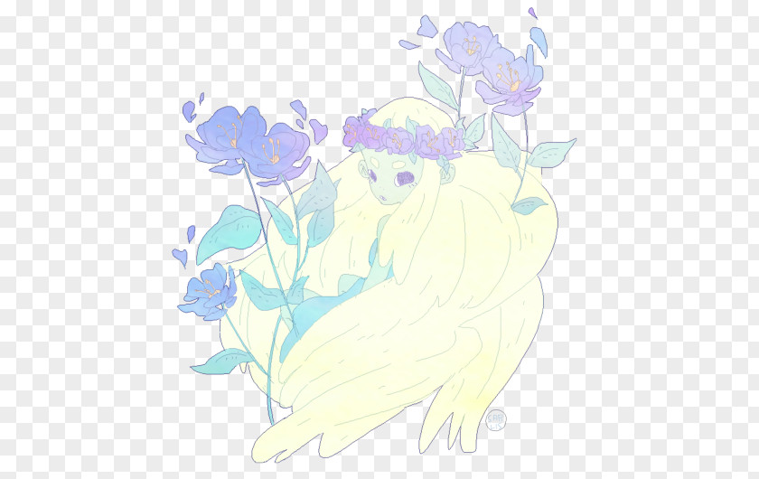 Design Marine Mammal Floral Sketch PNG