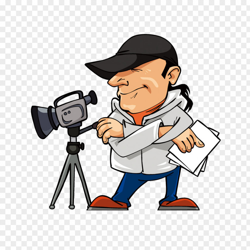 Photographers Film Director Cartoon Illustration PNG