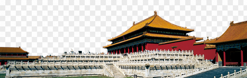 Ancient Red Palace Forbidden City Architecture PNG