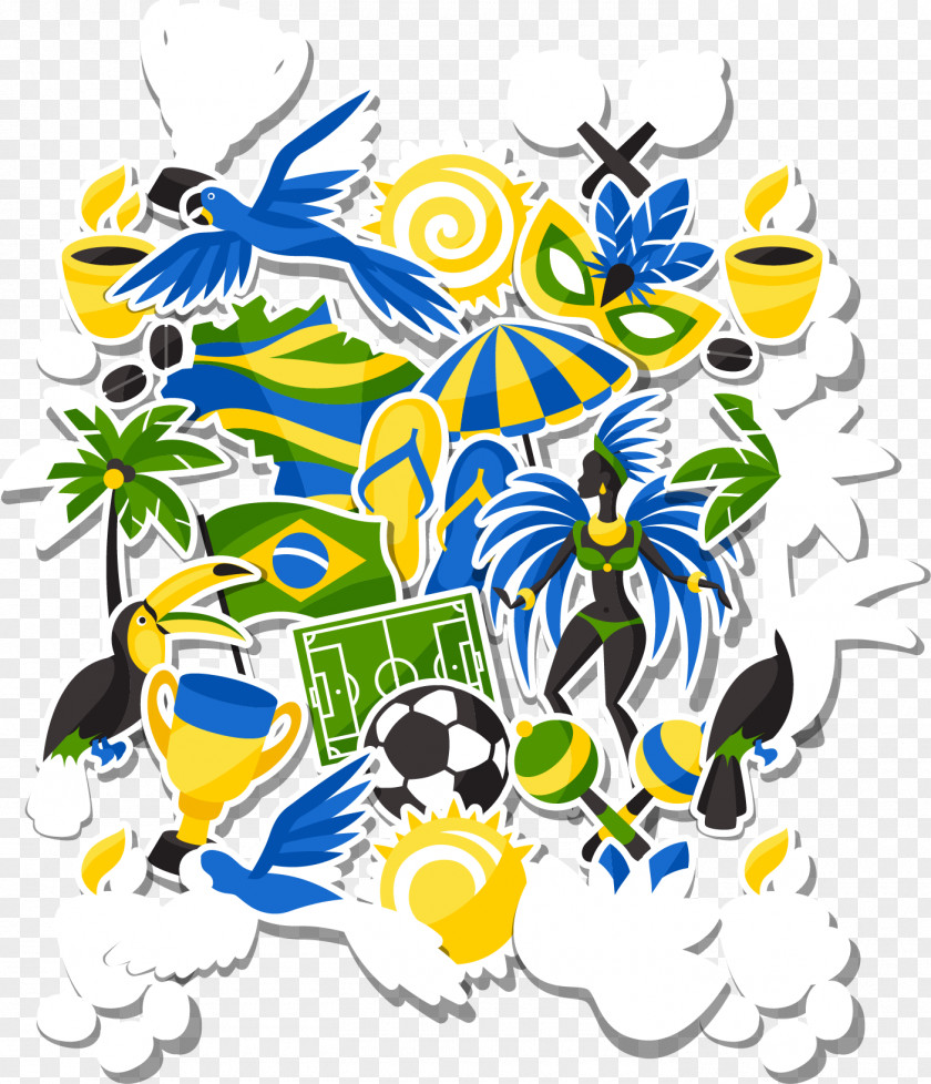 Brazil Rio Tropical Elements De Janeiro FIFA World Cup Brazilian Carnival Clip Art PNG