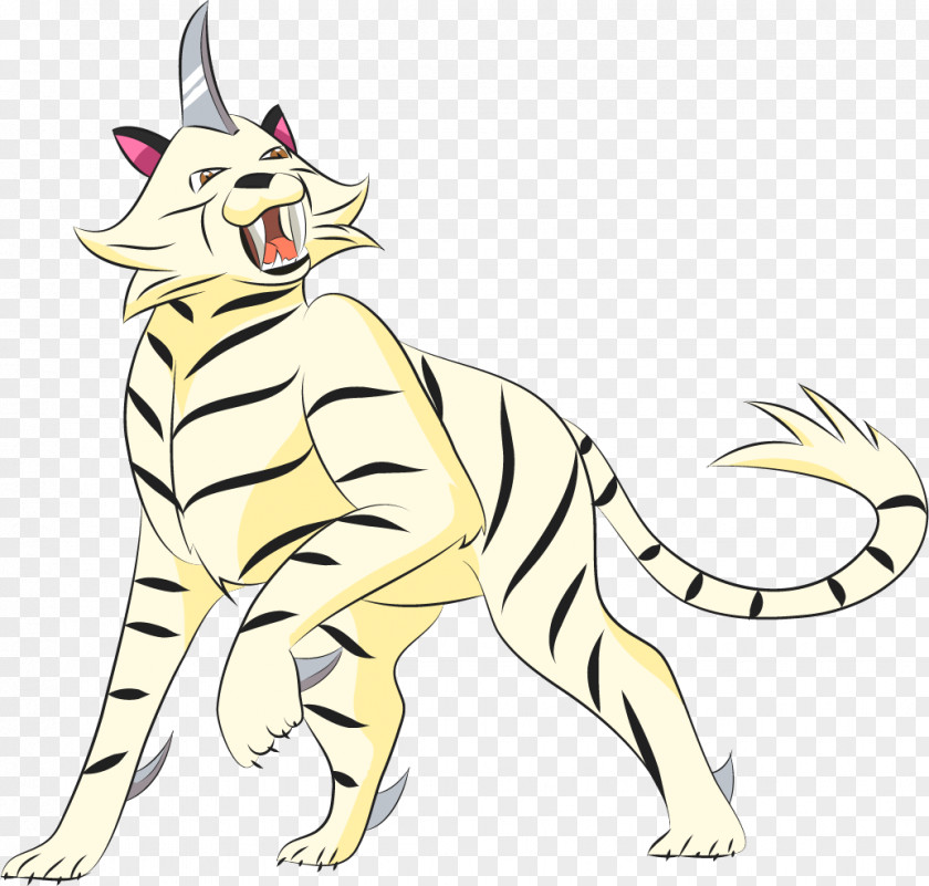 Cat Tiger Line Art Cartoon Clip PNG