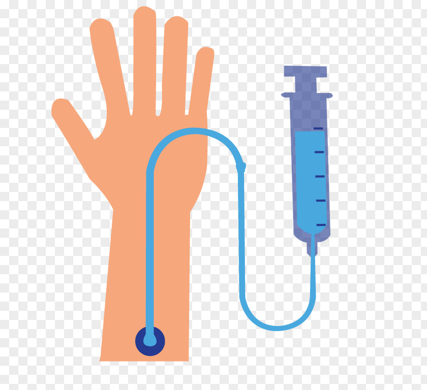 Hand Push Intravenous Therapy Vitamin B-12 PointInfusion Injection PNG