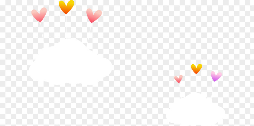 Heart On The Clouds Petal Desktop Wallpaper Love Balloon Font PNG