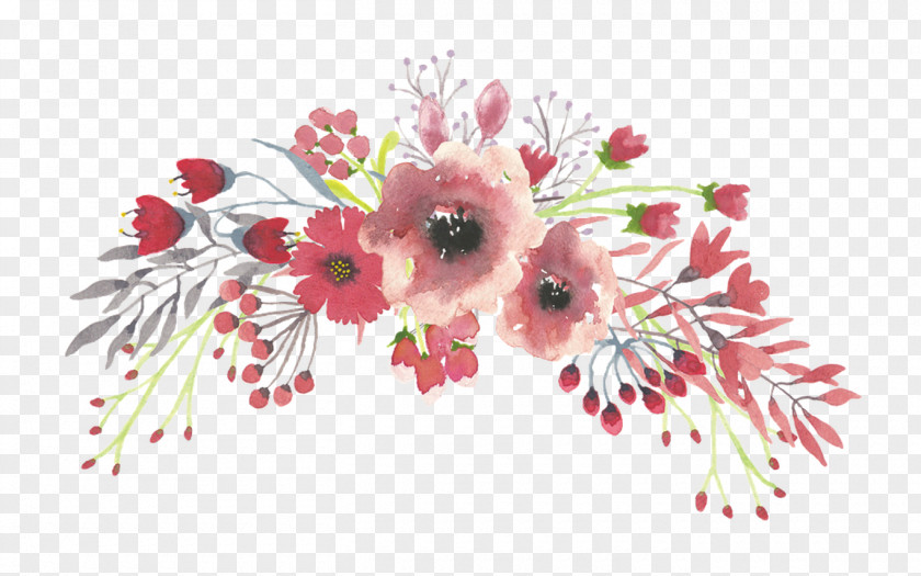 Flower Watercolor: Flowers Watercolour Borders And Frames Watercolor Painting Clip Art PNG