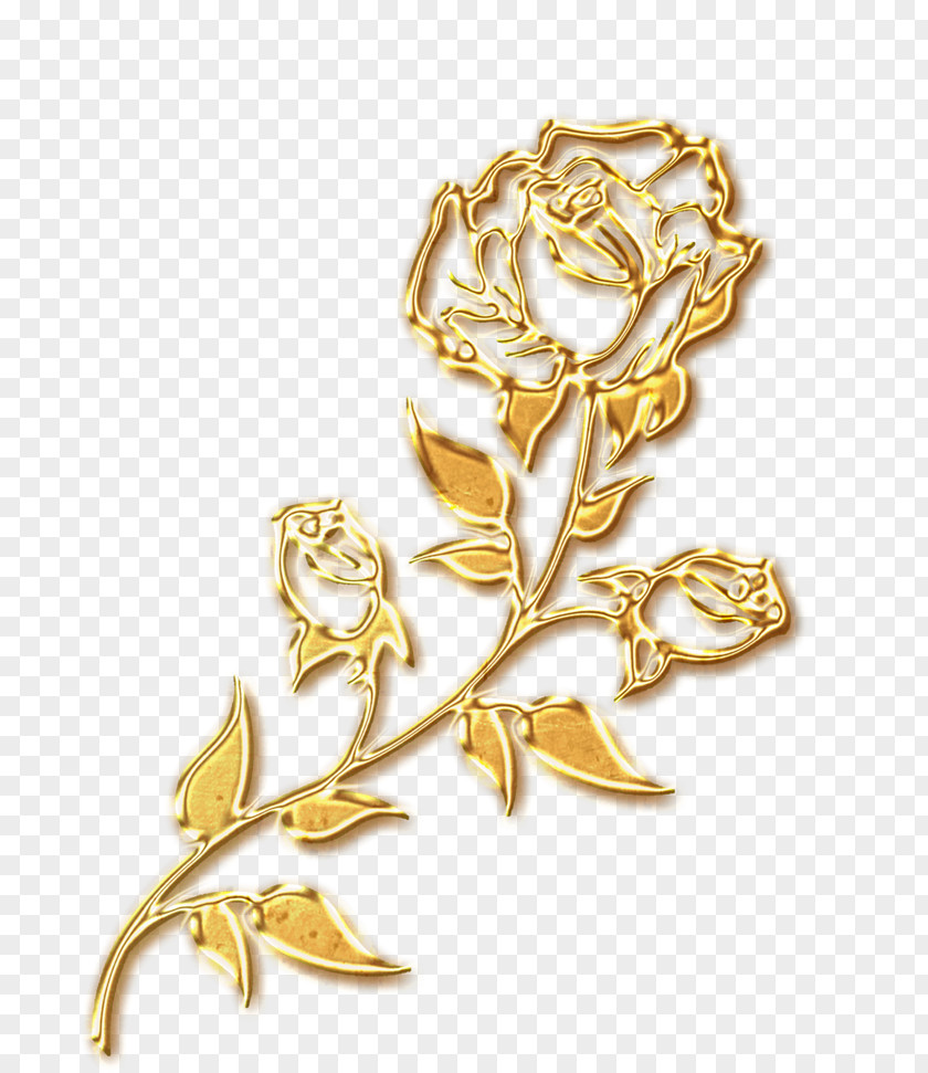Gold Free To Pull Roses Valentine's Day Decoration Pattern Beach Rose Party PNG