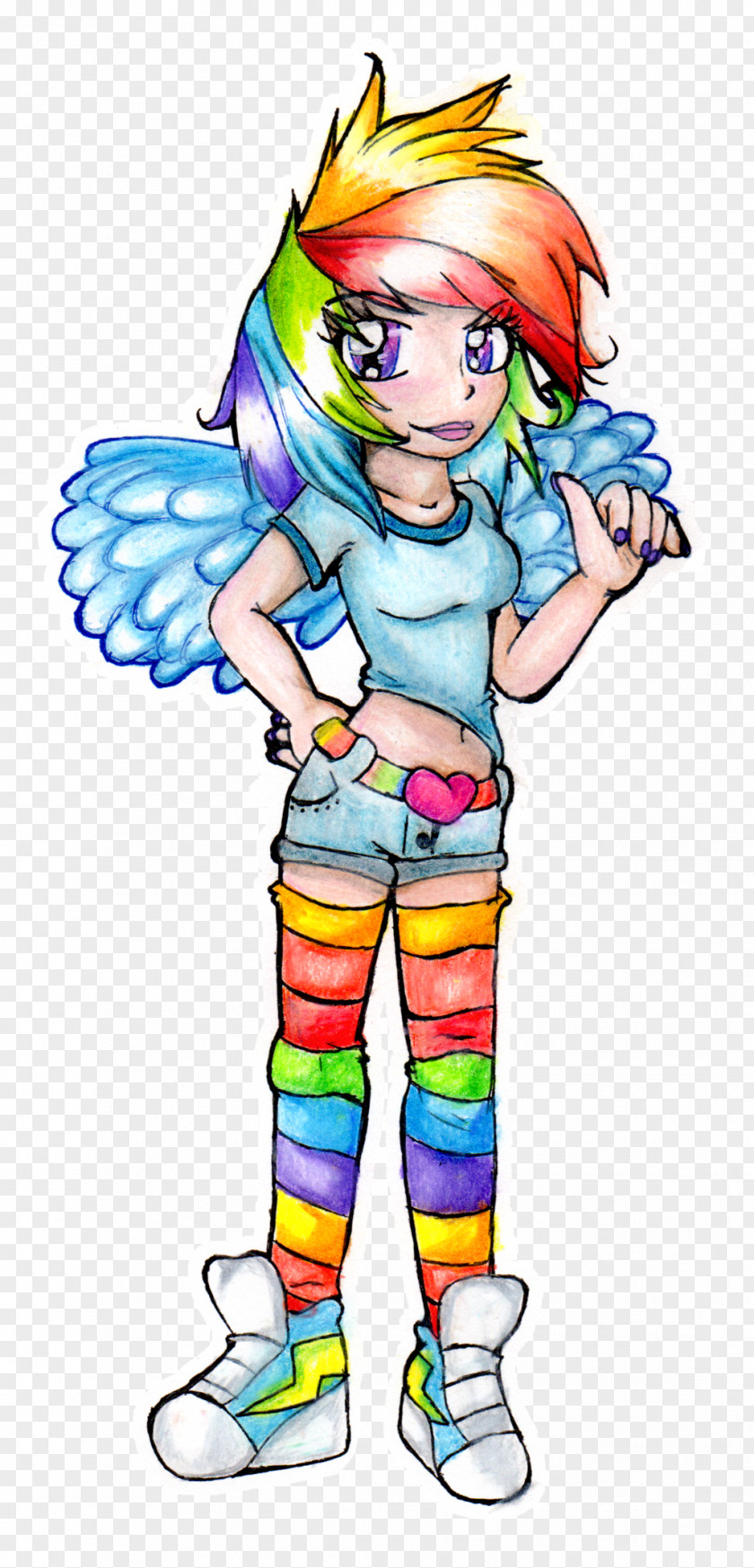 Lolly Rainbow Dash Human Art Drawing My Little Pony PNG