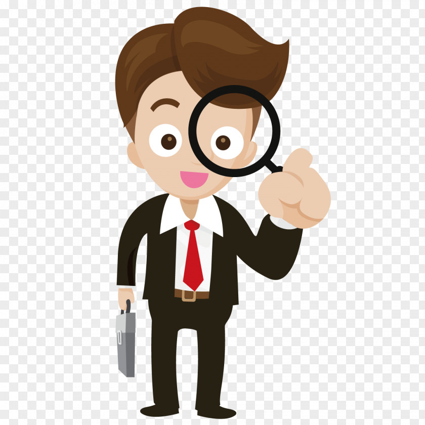 Take The Magnifying Glass Business People Magnification Icon PNG
