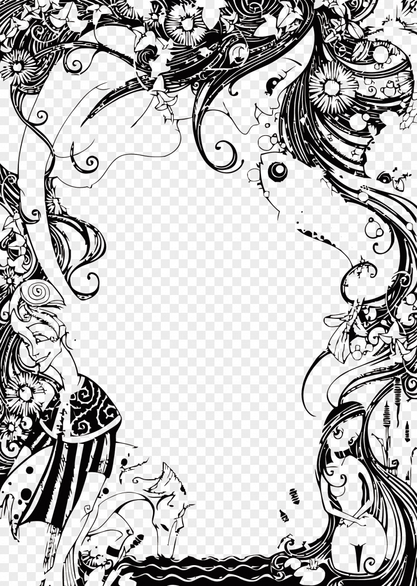 Vector Fairy Tale Borders Visual Arts Graphic Design Illustration PNG