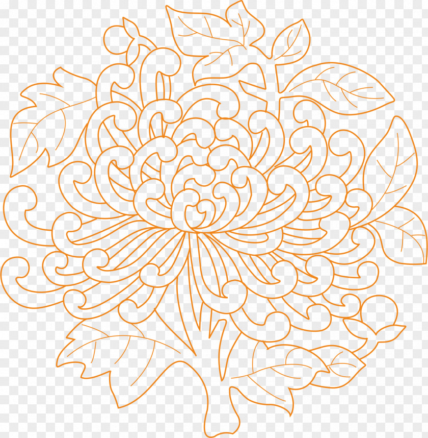 Chrysanthemum Pattern Floral Design PNG