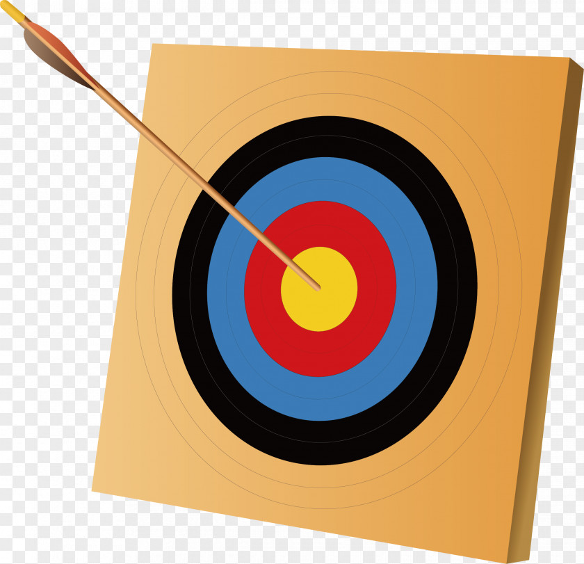 Arrow Target Vector Element Adobe Illustrator Archery Icon PNG