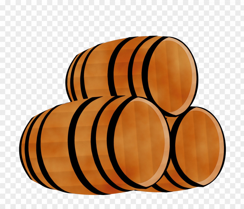 Barrel Cylinder Orange PNG