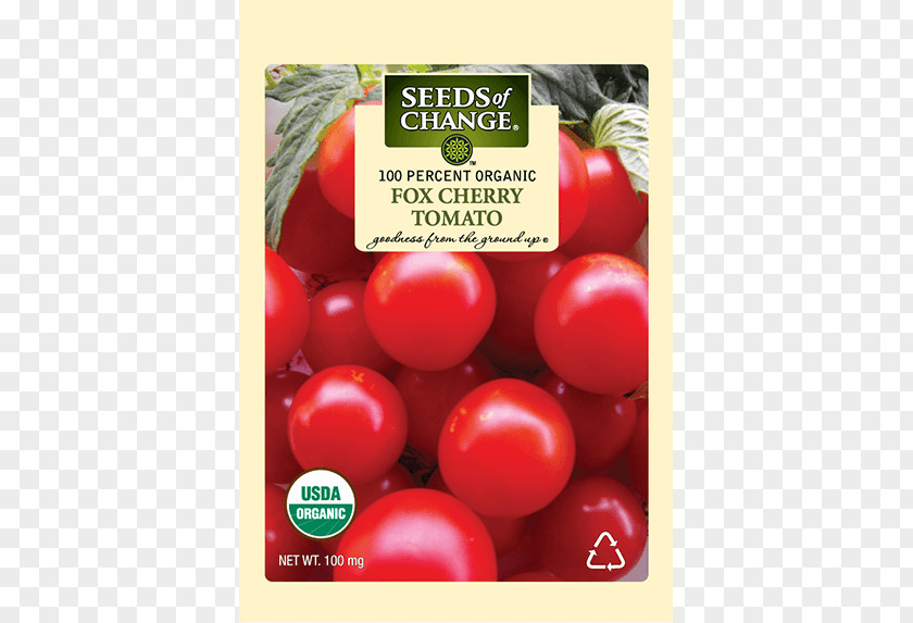Cherry Tomato Plum Organic Food Bush Seeds Of Change PNG