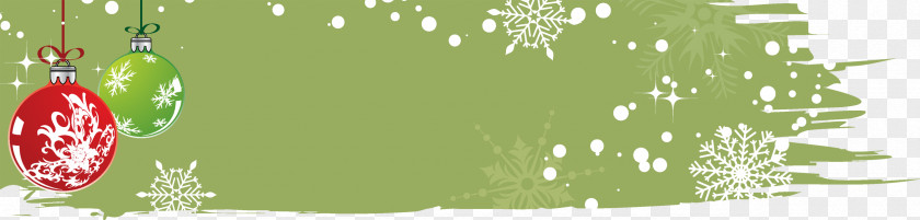 Christmas Banner Creative Template Winter Green Clip Art PNG