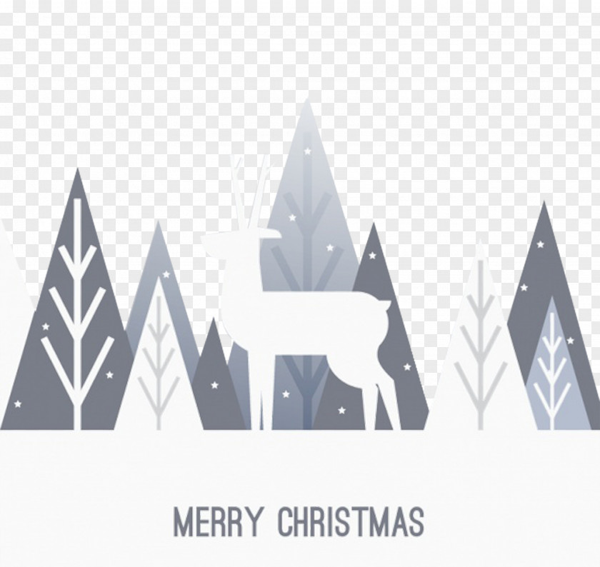 Elegant And Fresh Forest Reindeer Creative Deer Christmas Flat Design Interior Services PNG